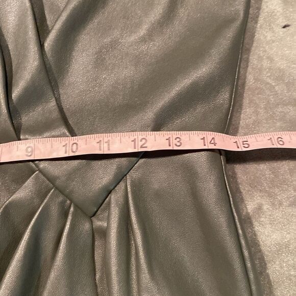 #700 SAYLOR Veronica Vegan Leather Wrap Dress Retail $247 - Picture 14 of 16